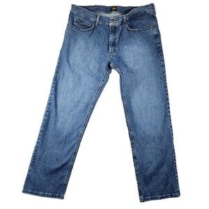 Lee jeans Mens 36 x 30 Blue Regular Fit Denim lees blue jeans outdoor jeans a012